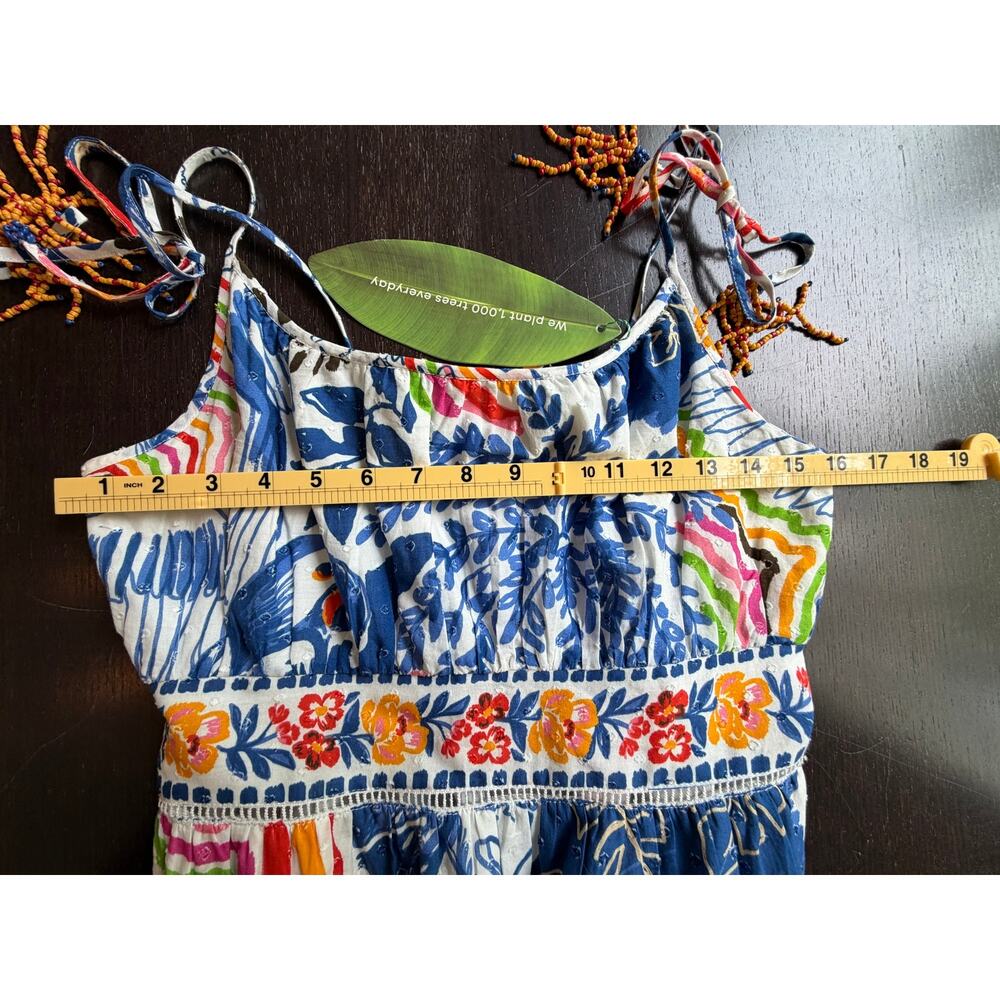 Farm Rio NEW Wild Brazil Mini Dress With Beaded Tassels, Medium - Picture 7 of 10
